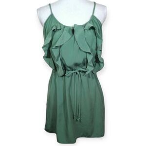 GLAM SAGE GREEN RUFFLE DRESS SZ.S EUC.